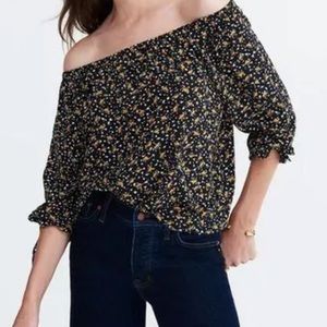 Madewell off the shoulder black top